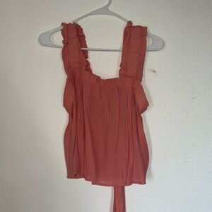 Women’s blouse with ruffle straps‎